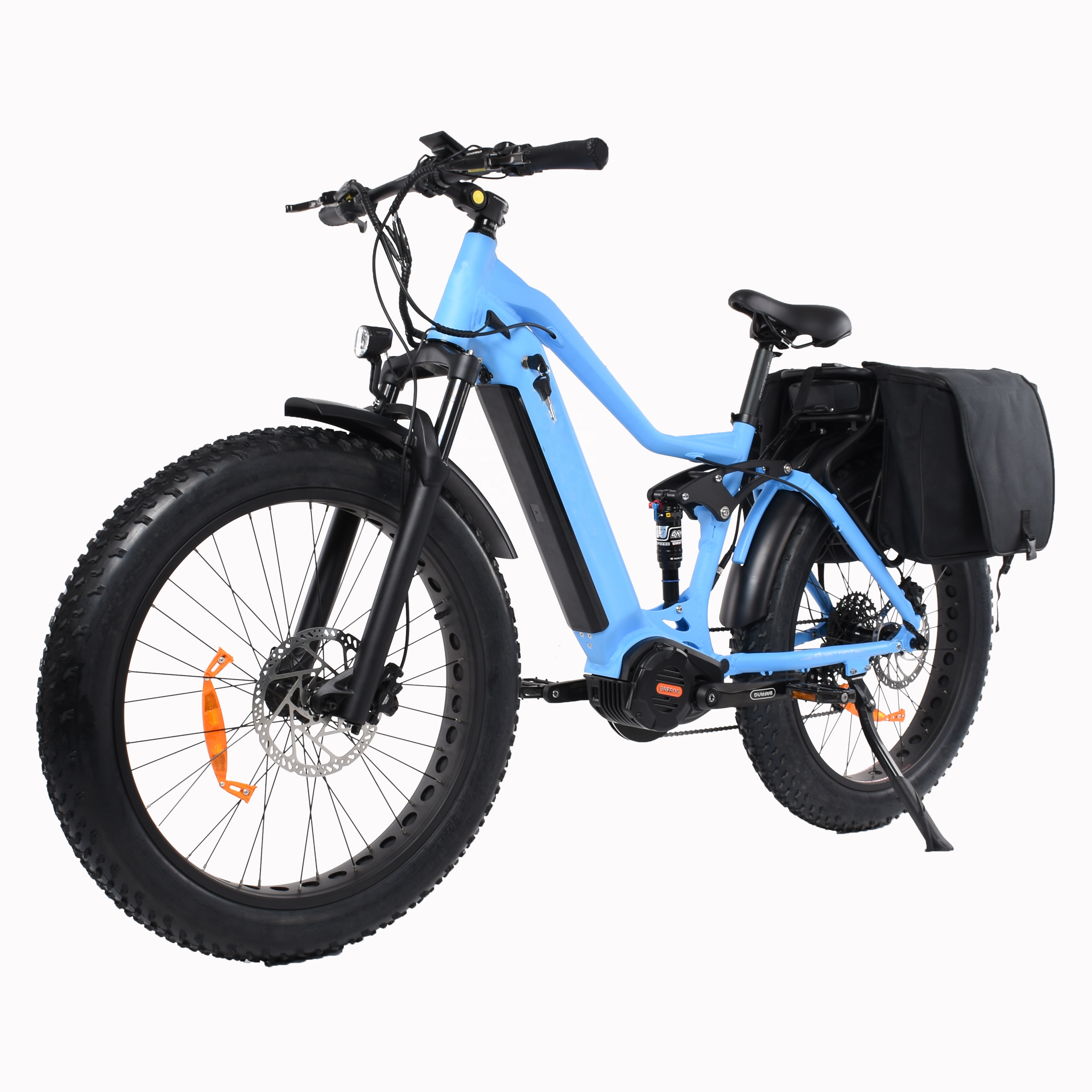 Dual Battery Fat Tire Bike with Longer Range Hunting Bike Full Suspension Electric Bike 