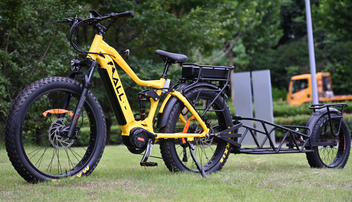 Dual Battery Fat Tire Bike with Longer Range Hunting Bike Full Suspension Electric Bike 