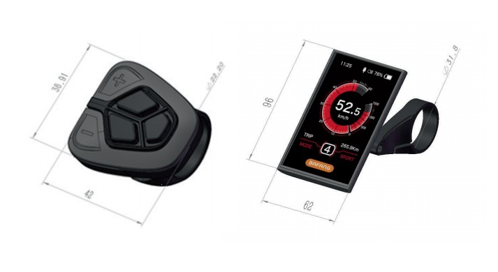 Bafang DPC.18 LCD Display with 48V/52V Option equip with M620 Mid Motor
