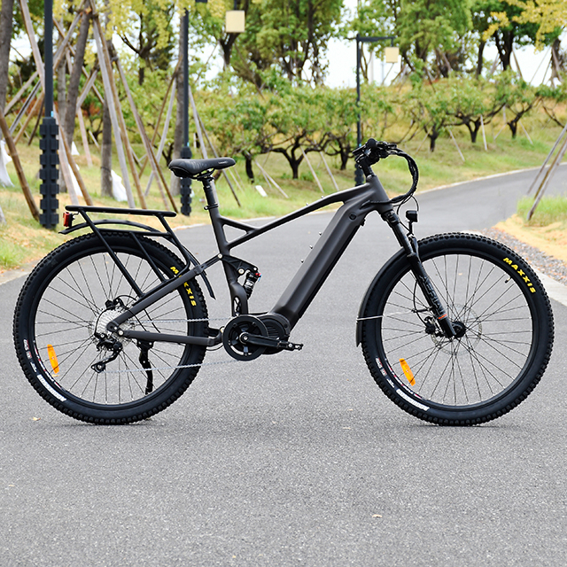 Full Suspension 1000W Power Mountain E Bike Ebike with Thinner Tire