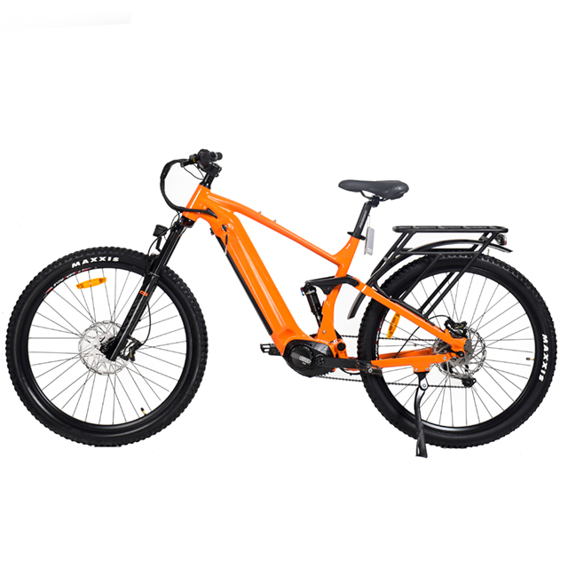 250W Full Suspension Electric Bike Suitable for Dadily Commute Bafang Mid Drive Motor Bike