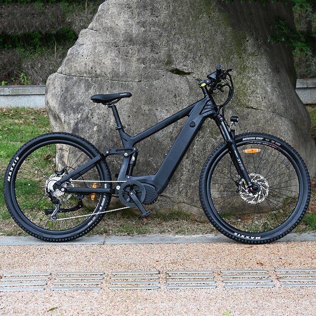 Carbon Fiber Electric Bike 1000W/1200W Mid Drive Motor Bike Truckrun MTB